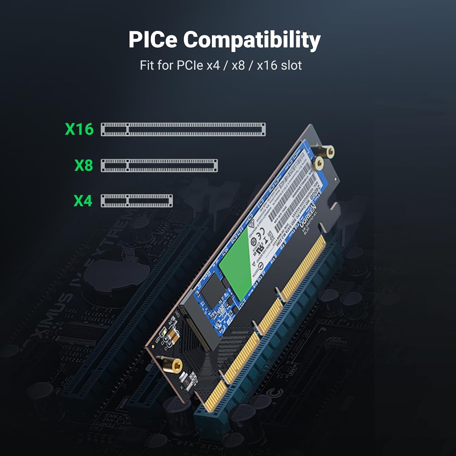 Detalle 2 de UGREEN NVMe PCIe Adapter 2280
