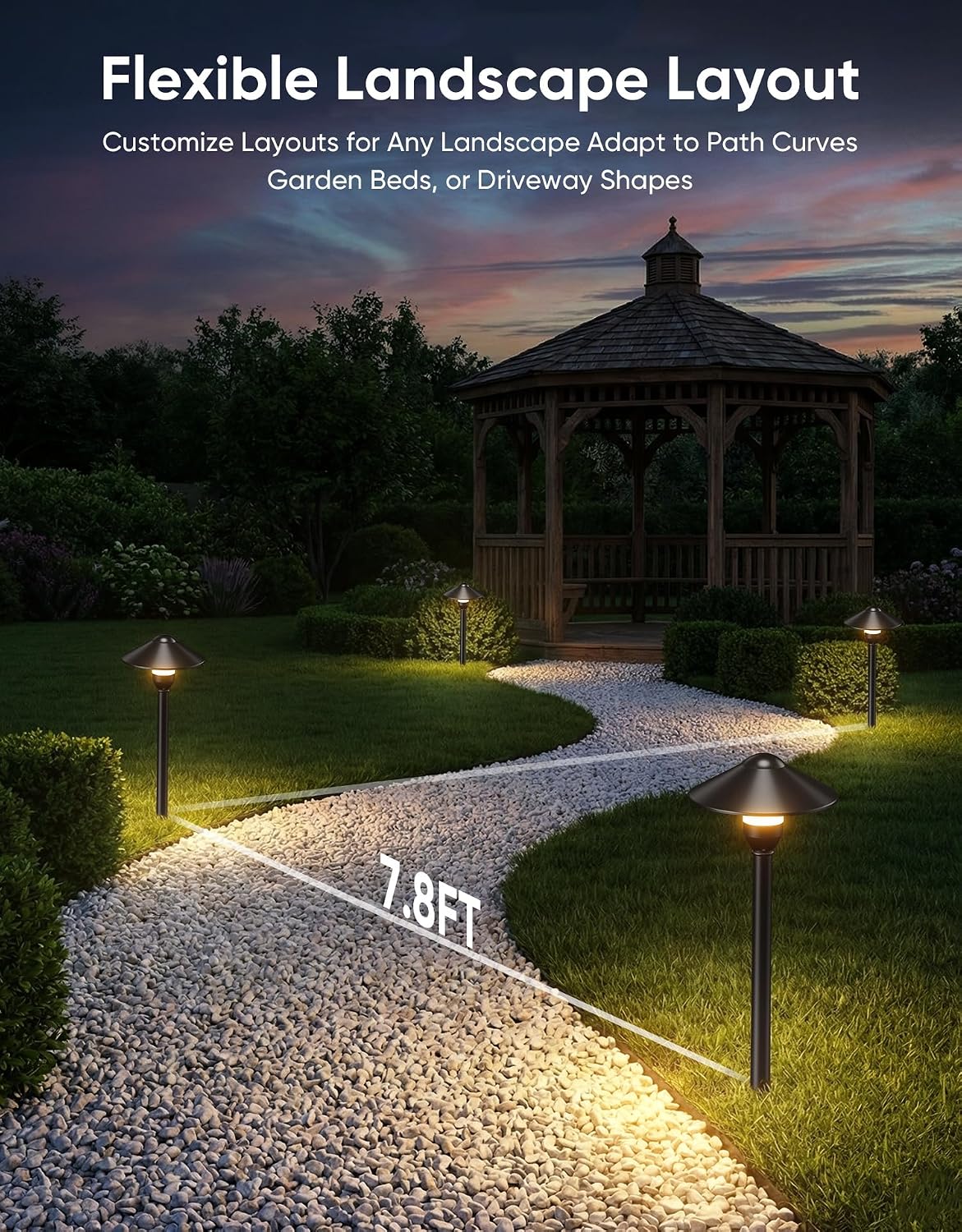 Detalle 2 de Low-Voltage Pathway Lights with Replaceable G4 Bulb