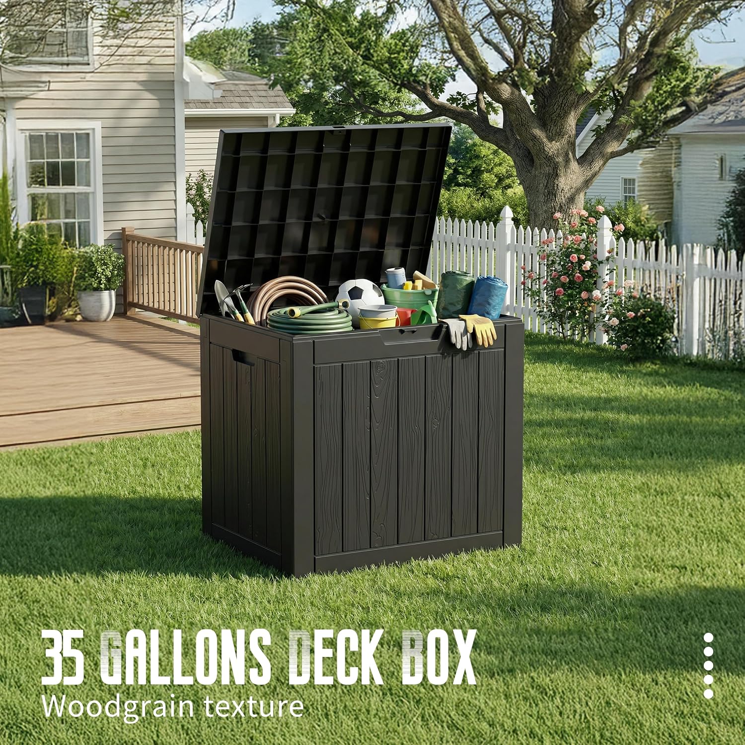 Detalle de DRATO Outdoor Storage Box, 35 Gallon