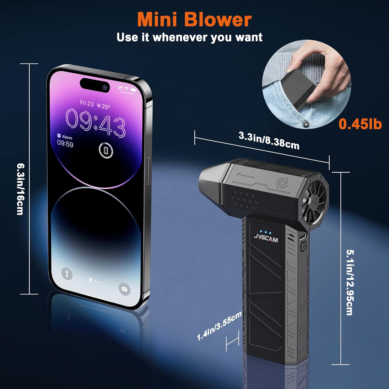 Thumbnail 6 de JVSCAM X3 Electric Air Duster 3‑Gear