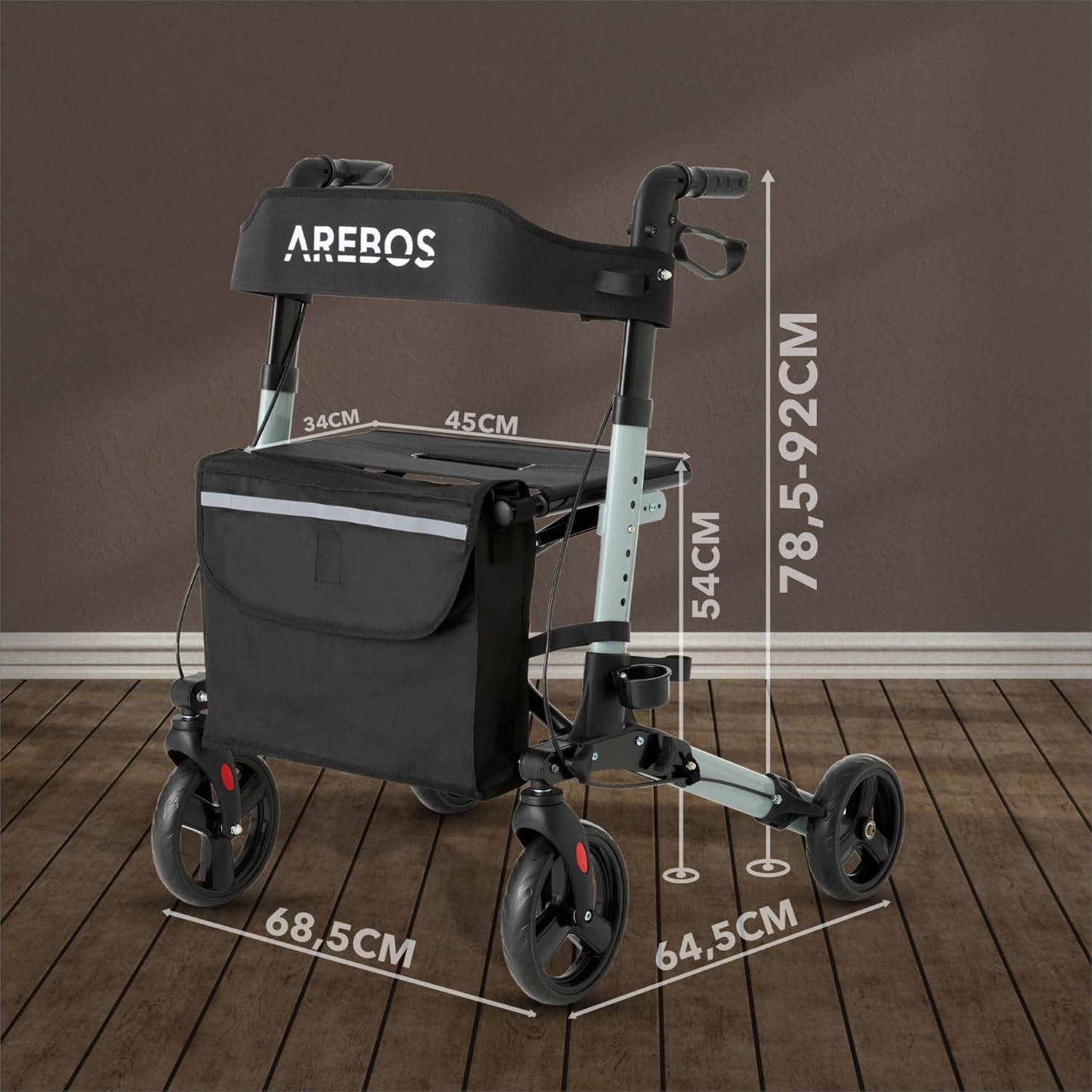 Thumbnail 6 de Arebos Leichtgewicht Rollator Aluminium