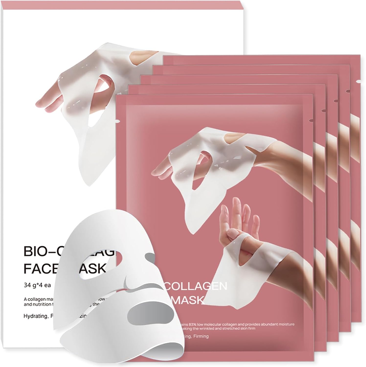 Detalle de Maschera Viso al Collagene Bio “Face Mask” – maschere notturne idratanti in fogli (5 pezzi)