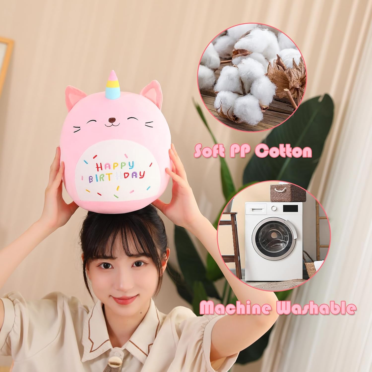 Thumbnail 4 de Xfrog Cat Plush Pillow 25 cm Cat Plush Toy