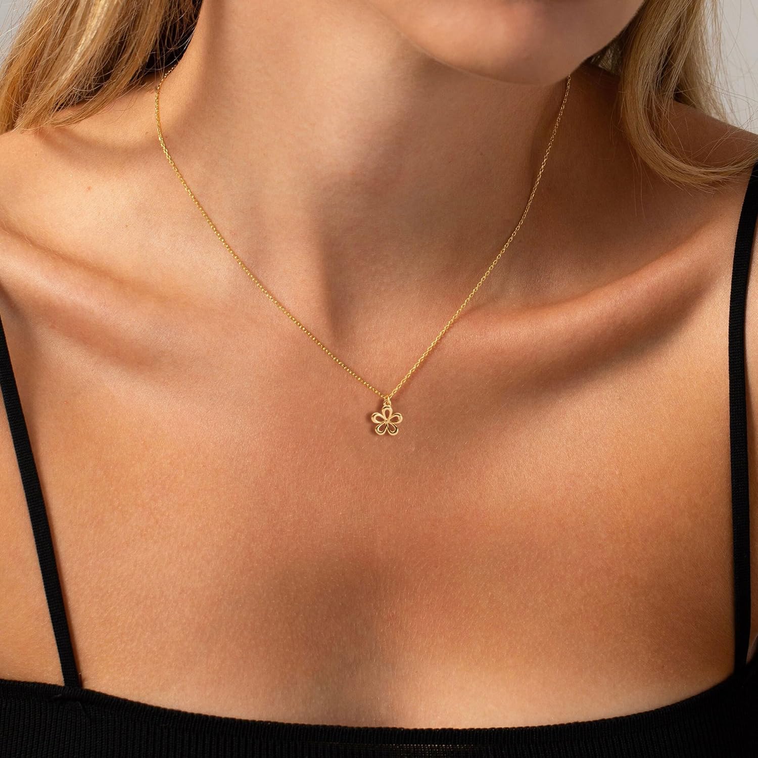 Detalle 1 de HANLI Halskette Gold 14K vergoldet 42 cm