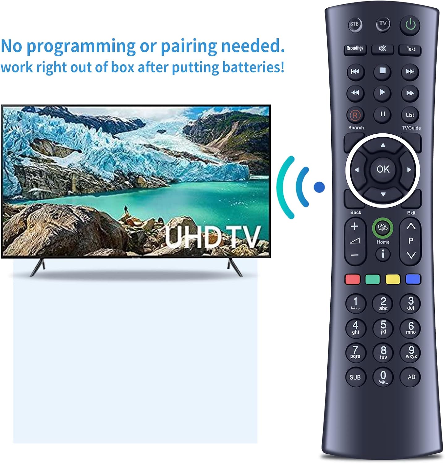 Detalle de TCNOUMT RM-I08UM Remote Control Replacement for Humax FreeSat+ TV Recorders
