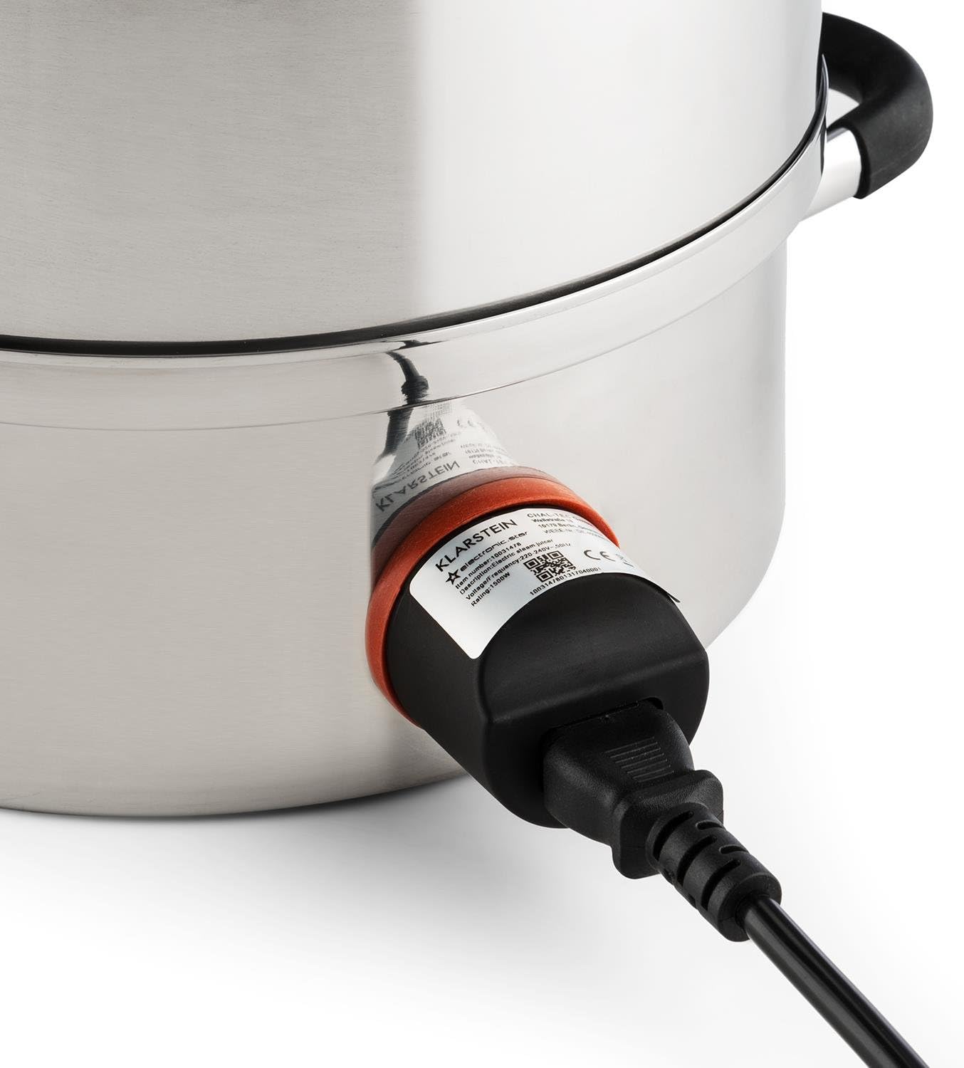 Detalle 1 de Klarstein Applebee ångsaftare, 1 500 W, 8 liter, rostfritt stål
