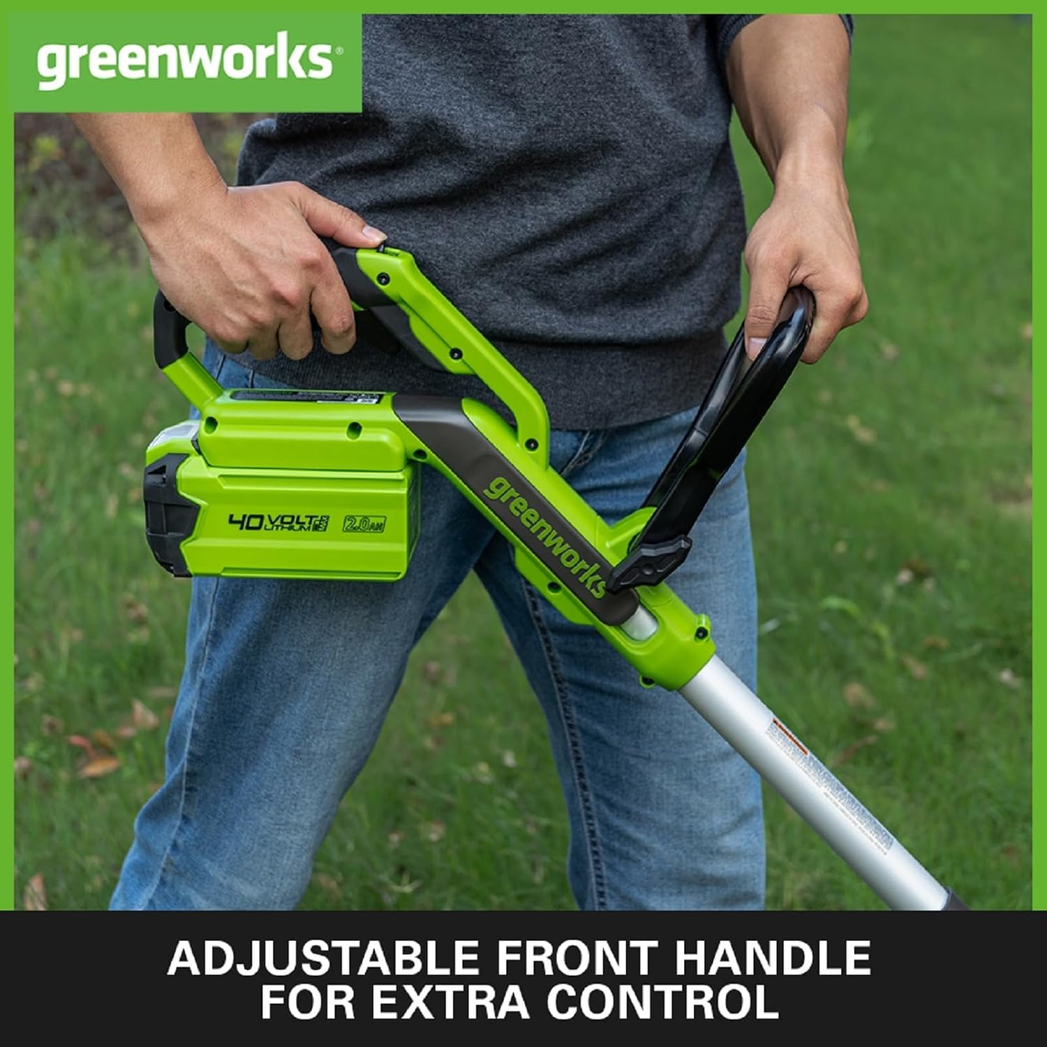 Thumbnail 5 de Greenworks Grass Trimmer 40V 33cm (incl. 2.0Ah battery) – easy cordless trimming
