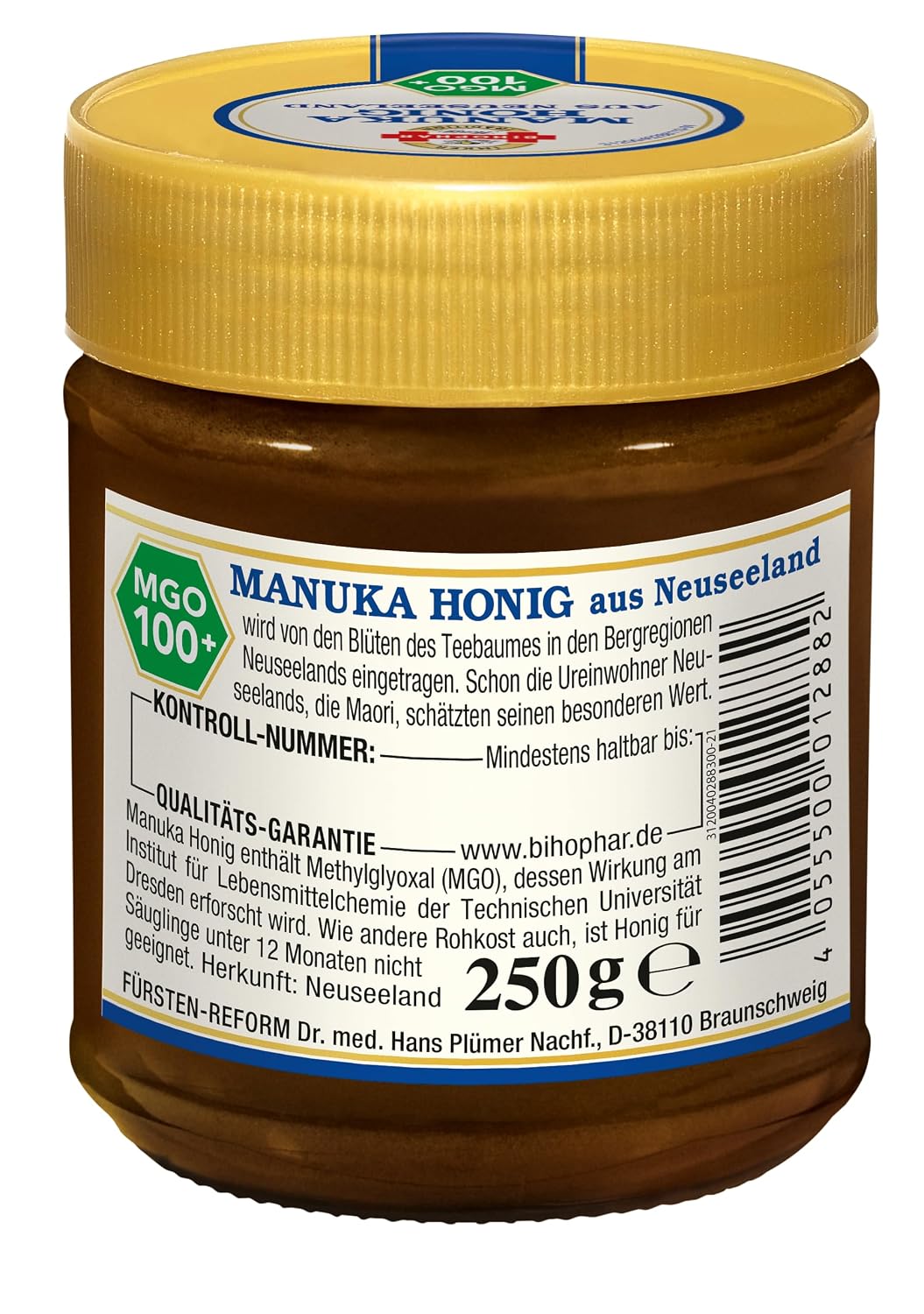 Detalle de Manuka-Honig MGO 100+ 250 g von BIHOPHAR