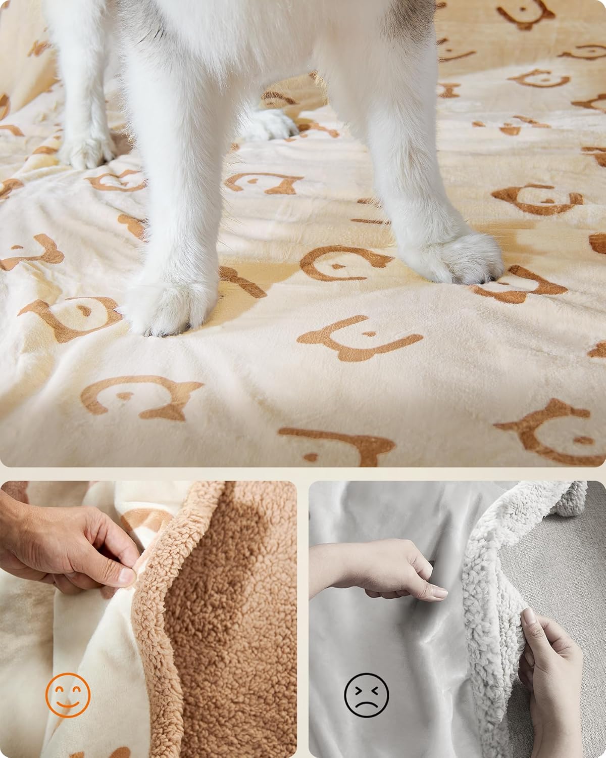 Thumbnail 5 de Feandrea wasserdichte Hundedecke mit Sherpa-Fleece, beidseitiger Sofabezug-Schutz (229 x 203 cm, XXXL, beige) – maschinenwaschbar