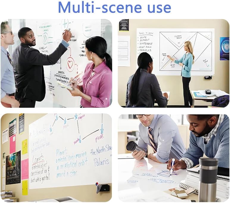 Detalle 1 de Babenoun Magnetic Whiteboard Contact Paper, 45 × 60 cm, Cut-to-Size Dry-Erase Sheet