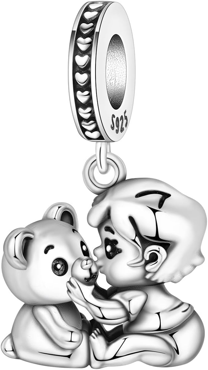 Thumbnail 6 de PANPOKI Family Herz Charm Perlen 925 Sterling Silber – Nurse, Mutter-Tochter, Schwestern