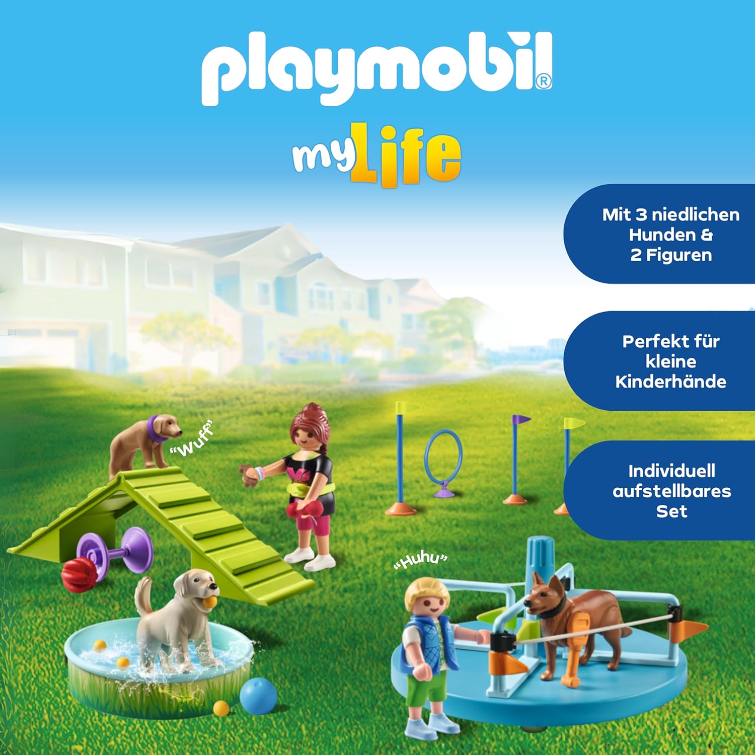 Thumbnail 2 de PLAYMOBIL 71745 Hundespielplatz – Set mit Hundefiguren für Kinder ab 4 Jahren