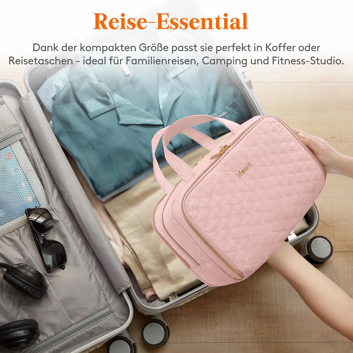 Thumbnail 6 de Lifewit Reise Kulturtasche Damen 10L Rosa