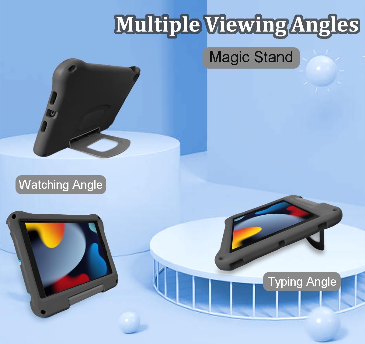 Detalle de All-New iPad 9th/8th/7th Generation Case (10.2 inch) with Lightweight Handle and Stand