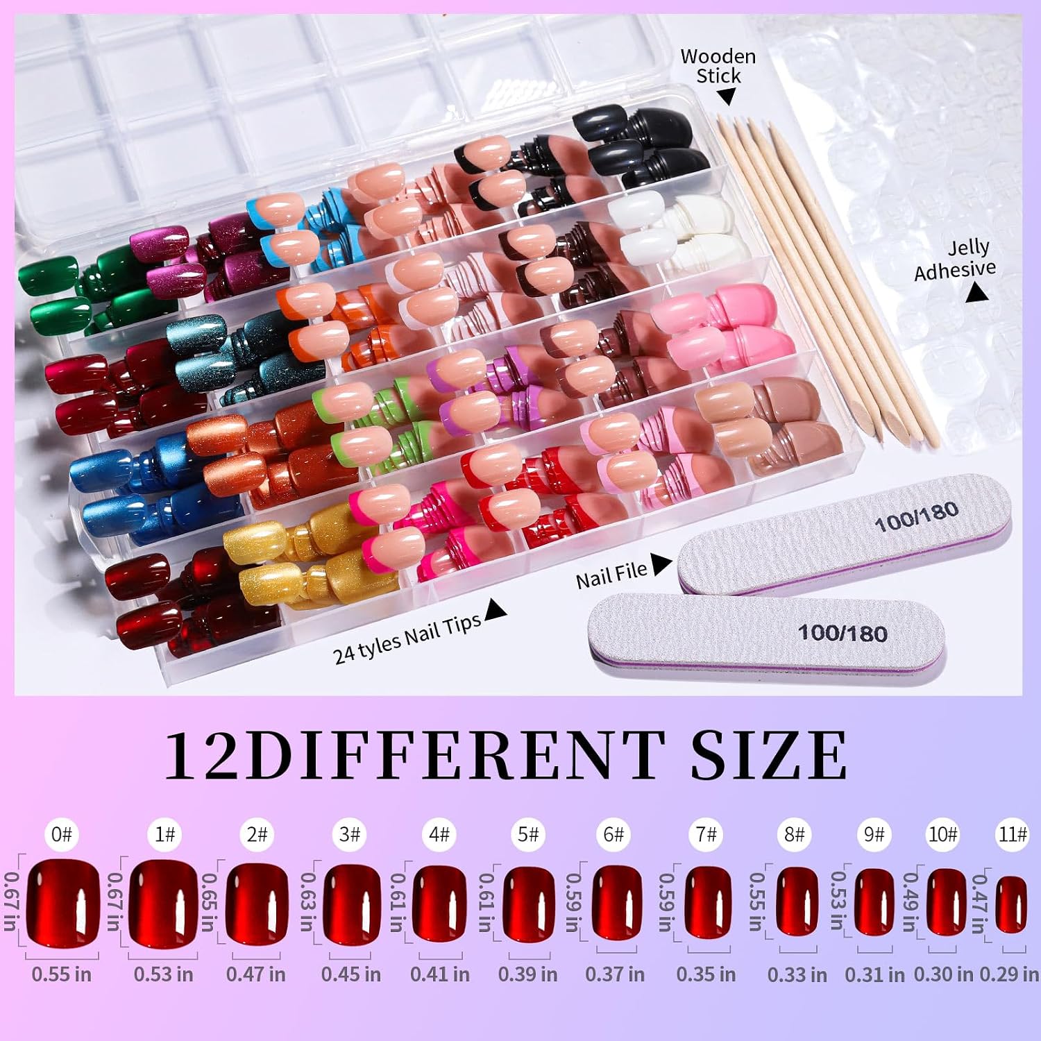 Thumbnail 1 de FANDAMEI Press on Nails 576PCS 💅