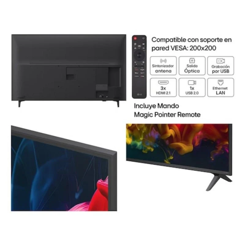 Detalle de LG QNED MiniLED 50QNED81B6C, 50" 4K UltraHD, WebOS y HDR10