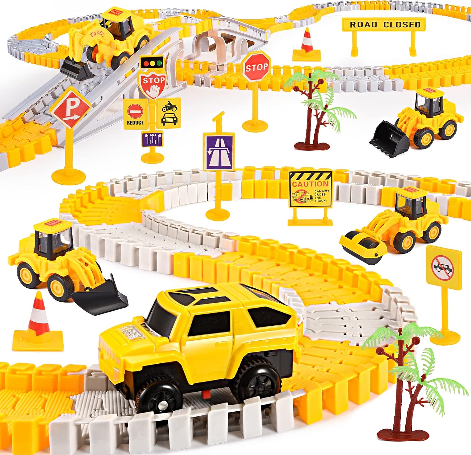 Detalle de Adeokay Giocattoli: pista da corsa STEM per bambini 3–8 anni (set completo con veicoli e accessori)