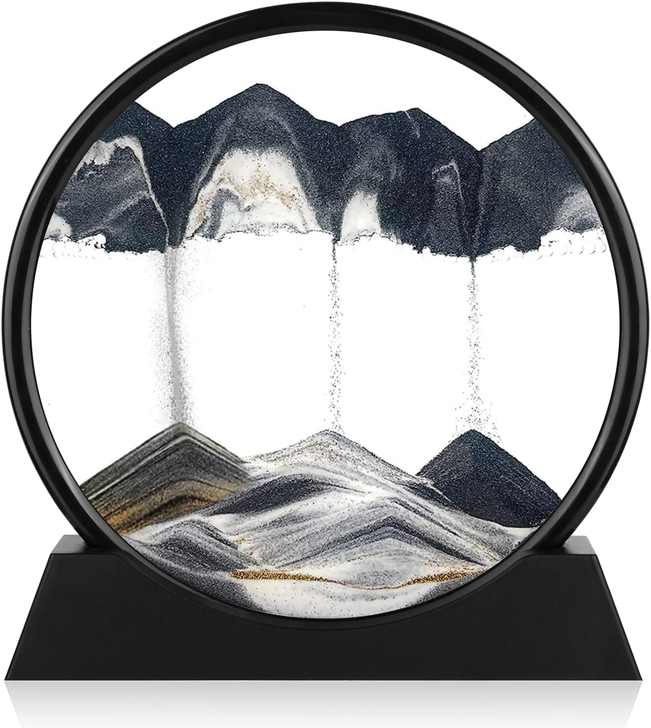 Thumbnail 6 de Herecanli Moving Sand Art Picture - 3D Quicksand Round Glass (Blue, 7 in)