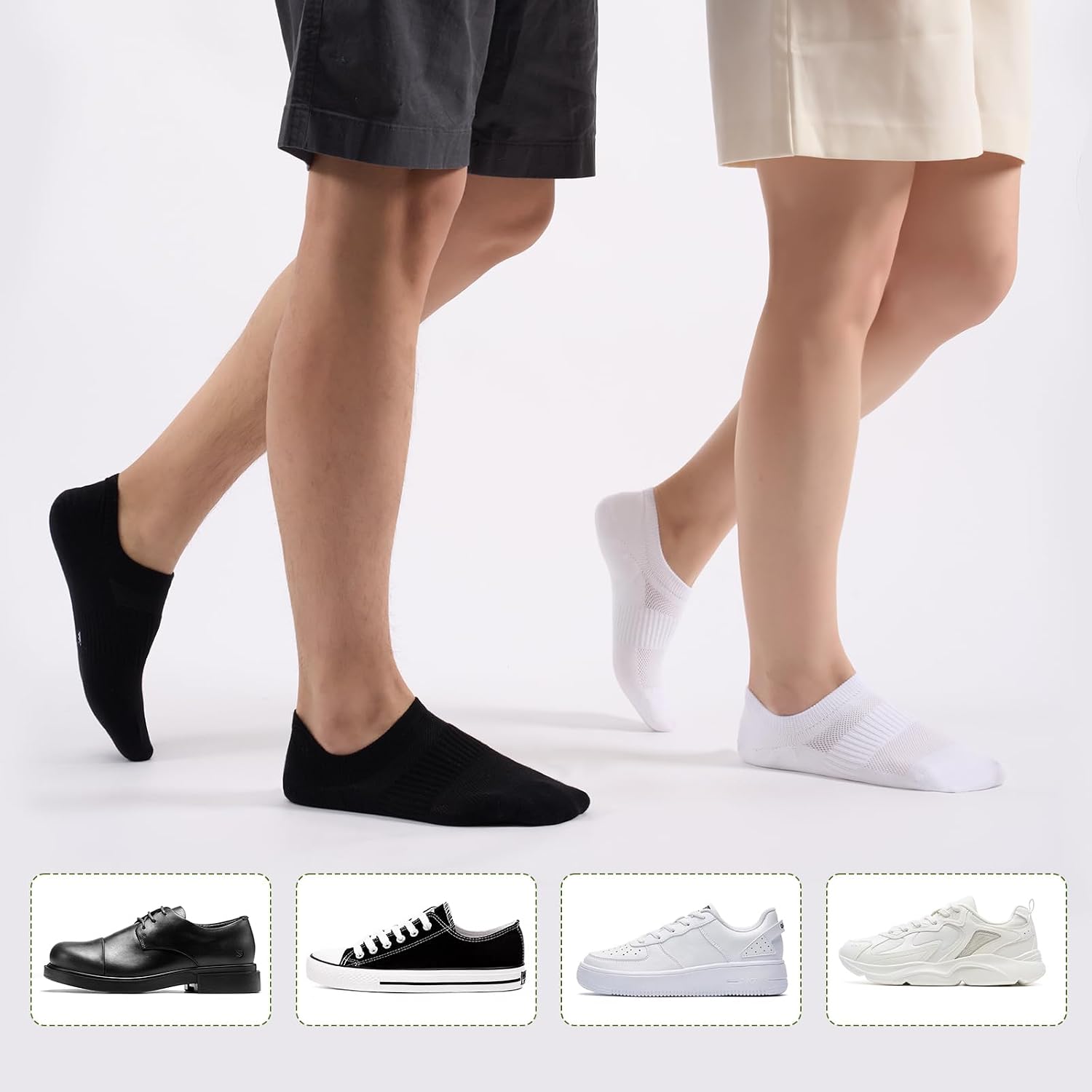 Thumbnail 1 de SockWaddles Bamboo No Show Trainer Socks – 5 Pairs (Unisex)