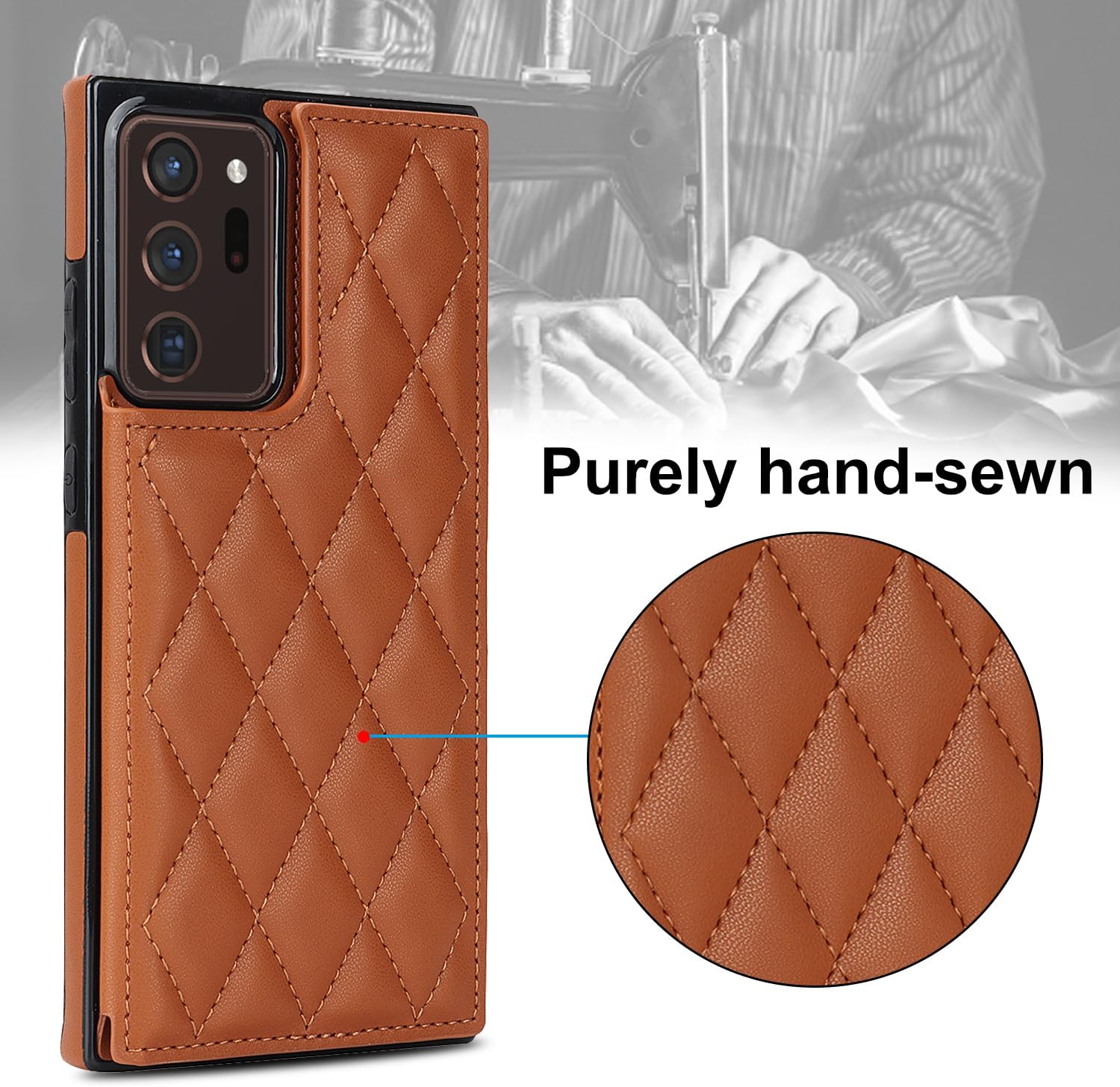 Thumbnail 5 de Asuwish Wallet Phone Case for Samsung Galaxy Note 20 Ultra 5G with RFID Protection & Tempered Glass Screen Protector