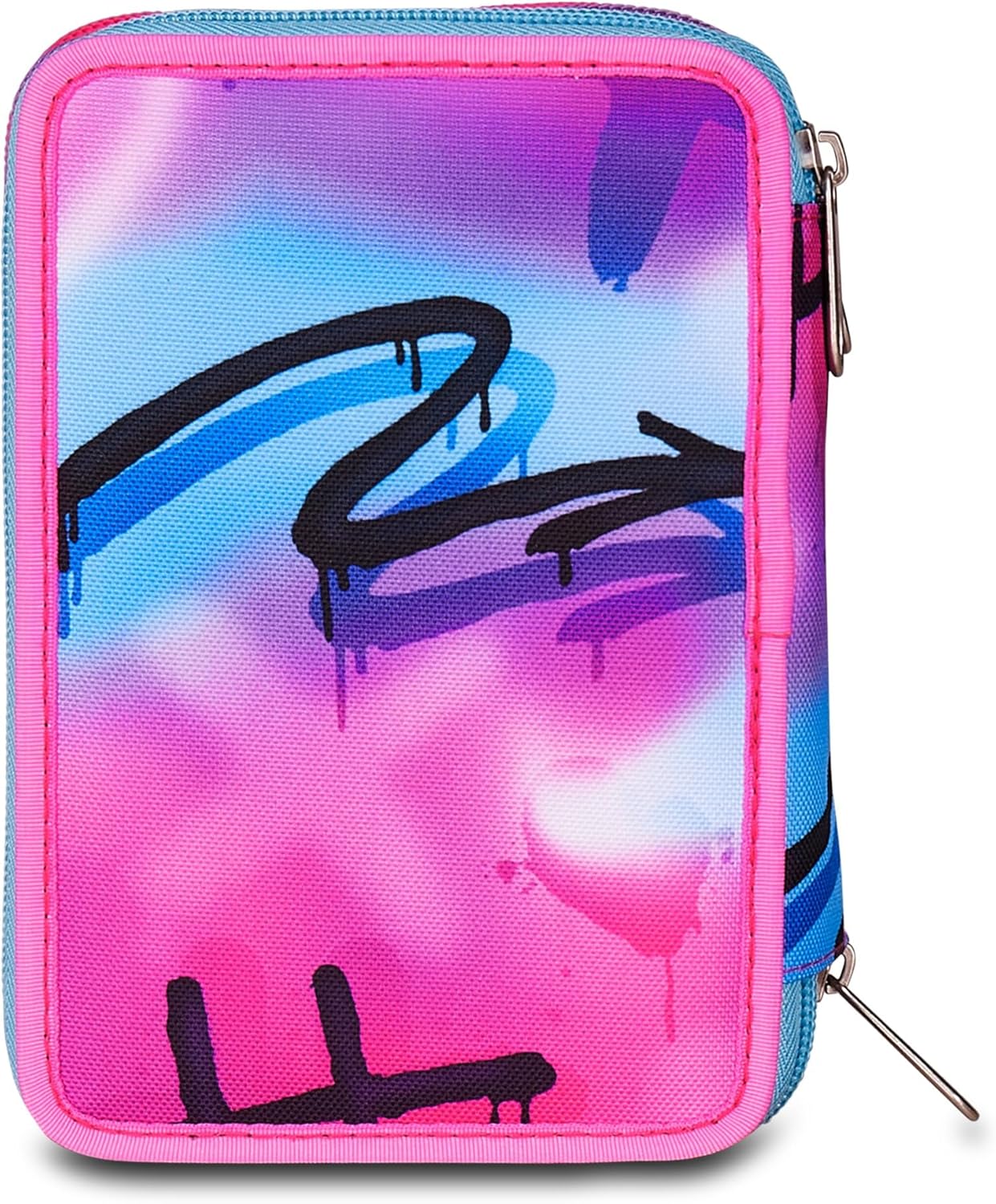 Thumbnail 6 de Seven Sprint Paint Girl – Trousse Porte-Stylo triple compartiments avec 45 pièces (Fuchsia/Bleu clair) pour l'école primaire