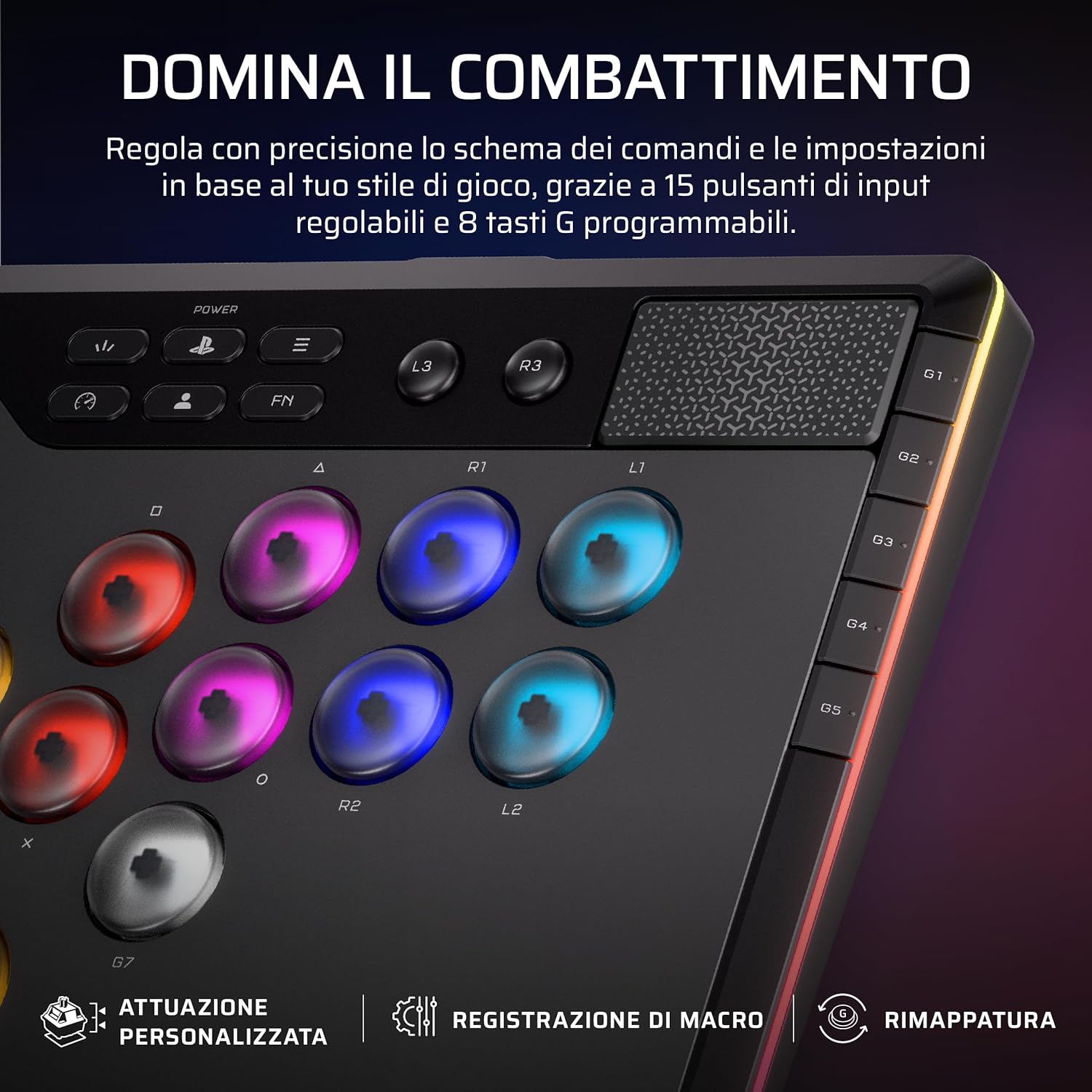 Thumbnail 5 de Corsair NOVABLADE PRO Controller wireless con Effetto Hall, 2,4 GHz e 15 tasti per PS5, PS4 e PC