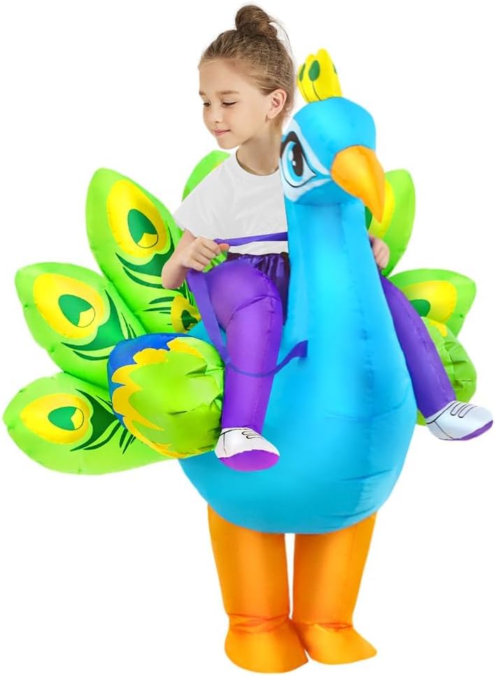 Detalle de KOOY Inflatable Peacock Costume, 190T Polyester