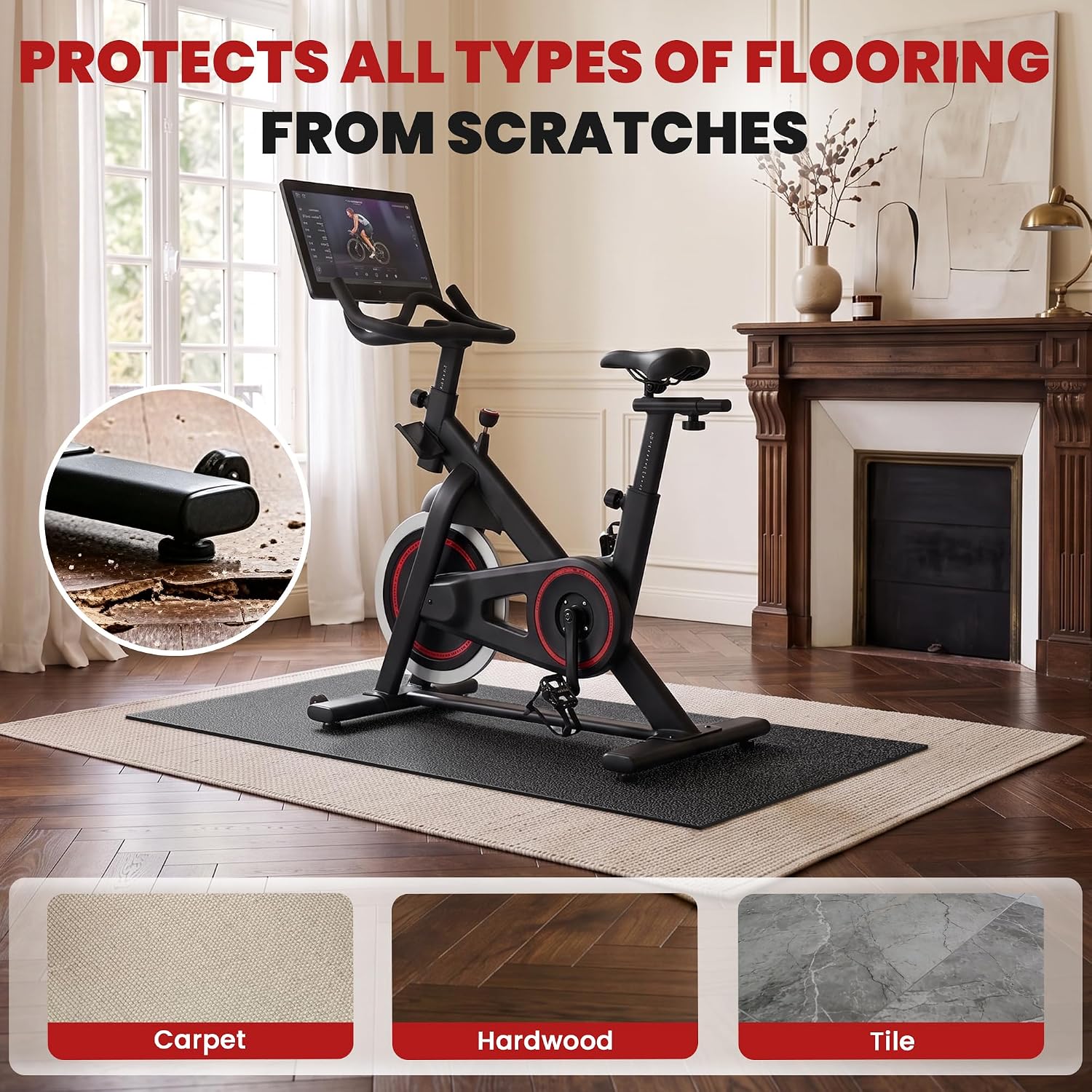 Detalle 2 de Exercise Bike Mat 70" x 30