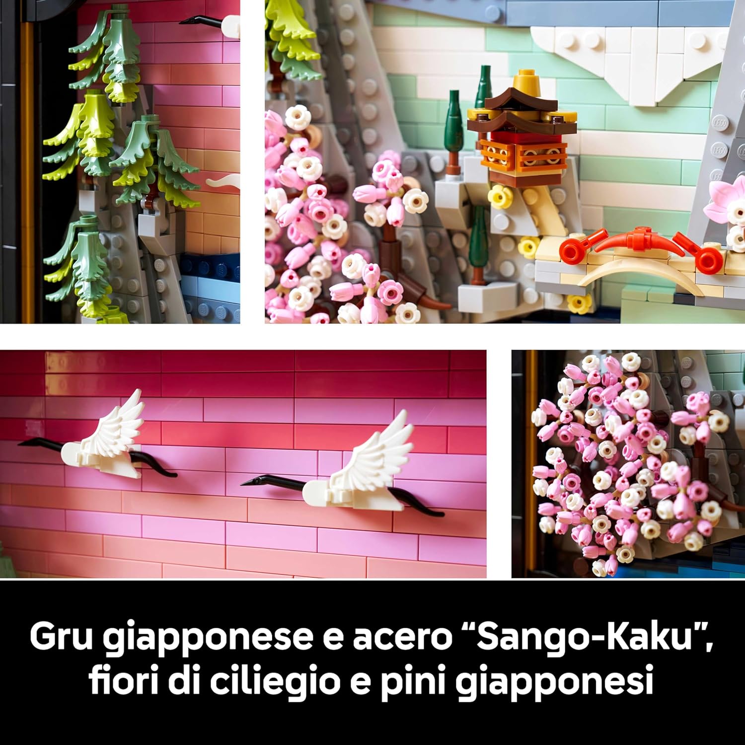 Thumbnail 4 de LEGO Art Paesaggio Giapponese con Ciliegi Fioriti 31218 – Decorazione 3D per Parete