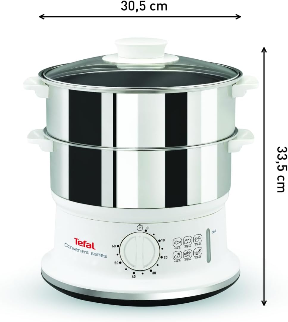Thumbnail 6 de Tefal Dampfgarer elektrisch VC1451 mit 2 Edelstahlbehältern (6 l) und Timer