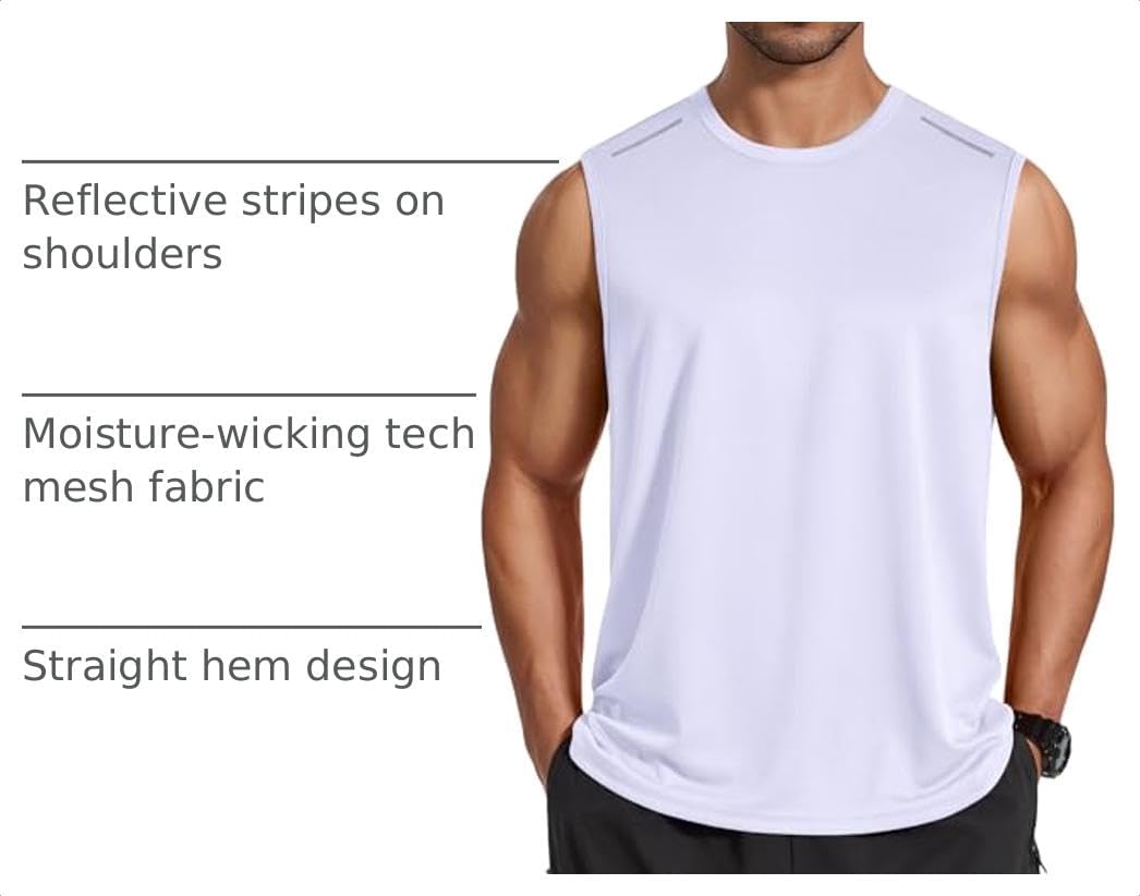 Thumbnail 3 de COOFANDY Men's Quick-Dry Mesh Workout Tank Top with Reflective Details