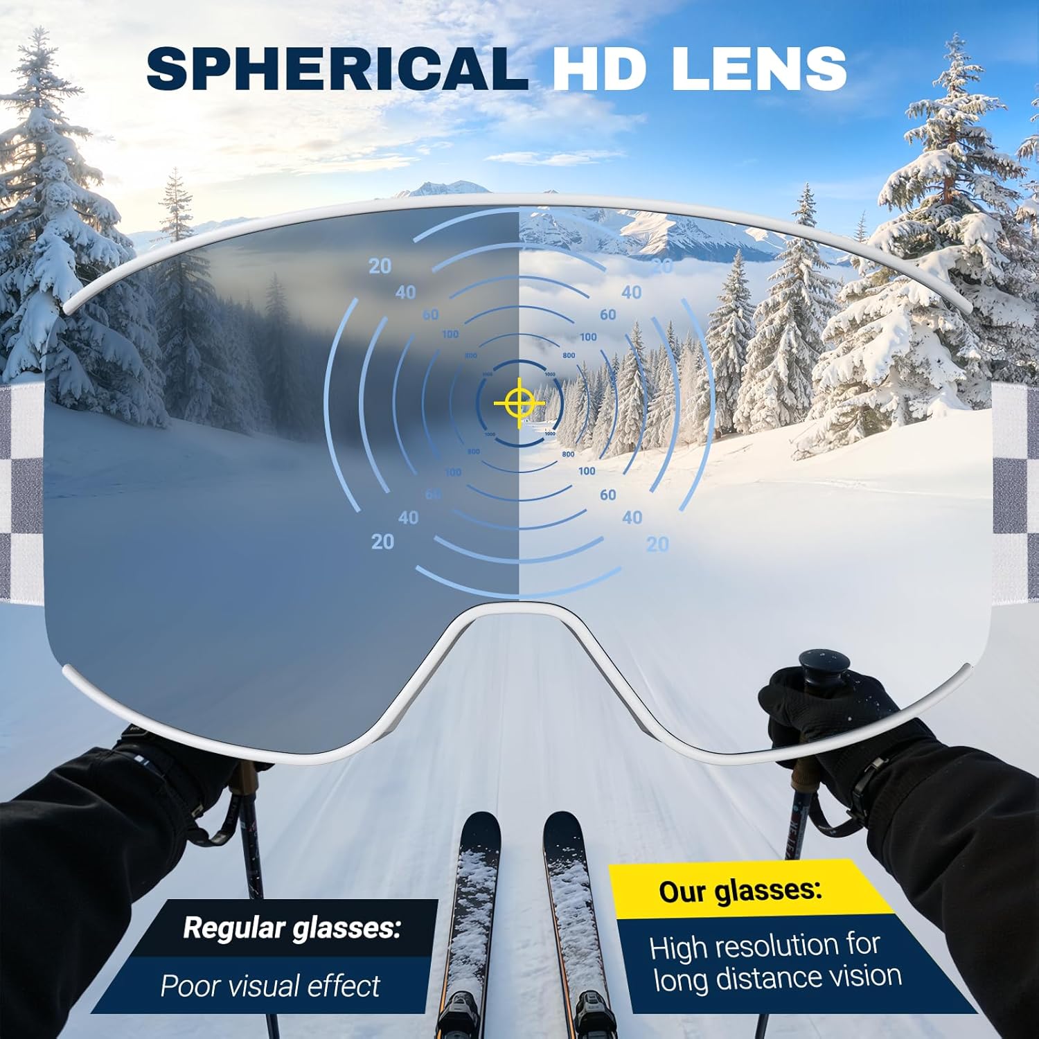 Thumbnail 6 de DOMOR Kit de Lunettes de Ski Magnétique avec 2 écrans détachables