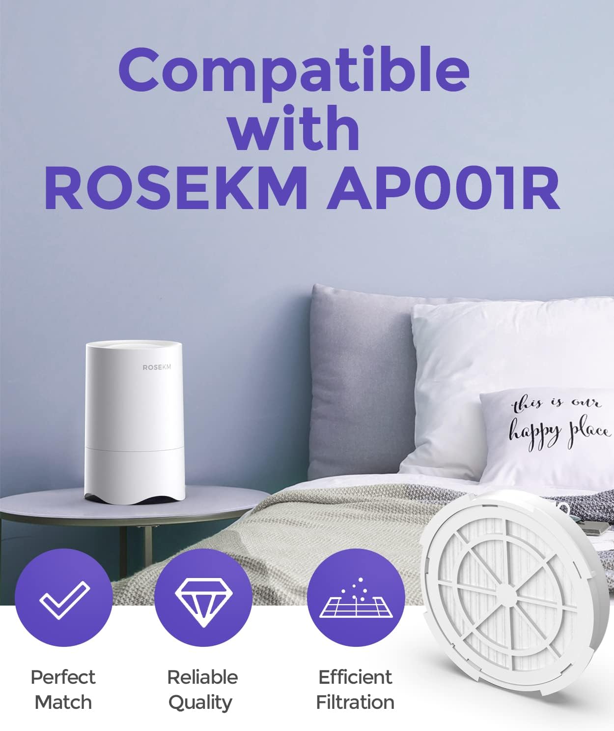 Thumbnail 2 de Rosekm AP001R Replacement Filter 4 Pack