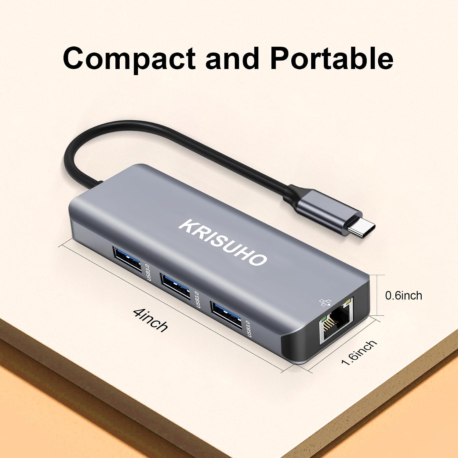 Thumbnail 6 de KRISUHO USB-C Hub Multiport Adapter (8-in-1) with Ethernet, HDMI 4K and 100W PD