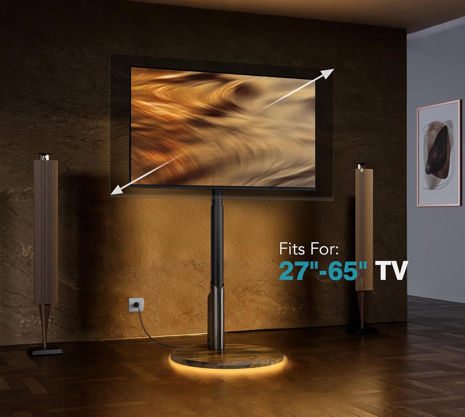 Thumbnail 6 de LLDEPLL Mobile TV Stand with Power Outlet for 27–65 Inch TVs