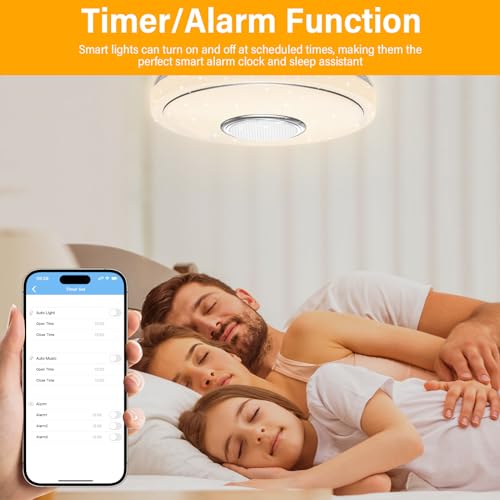 Thumbnail 6 de OGVDOE Lámpara de Techo LED Regulable 48W con Bluetooth, RGB y Altavoz — Plafón Ø30 cm