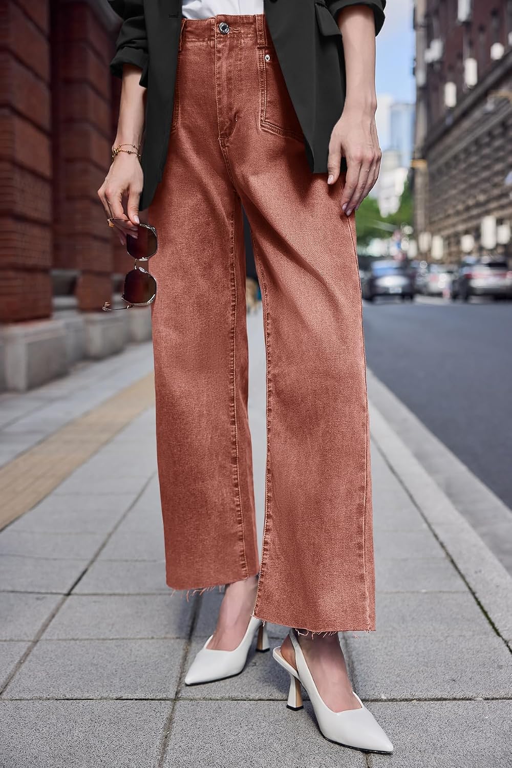 Detalle de Cicy Bell High Waisted Cropped Jeans Capris