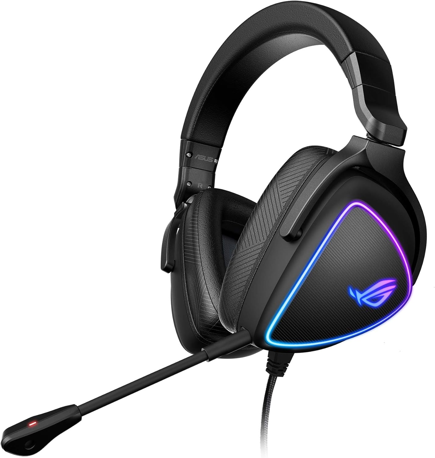 Detalle de ASUS ROG DELTA S ゲーミングヘッドセット、AIノイズキャンセリングマイク・ESS 9281 QUAD DAC・USB-C