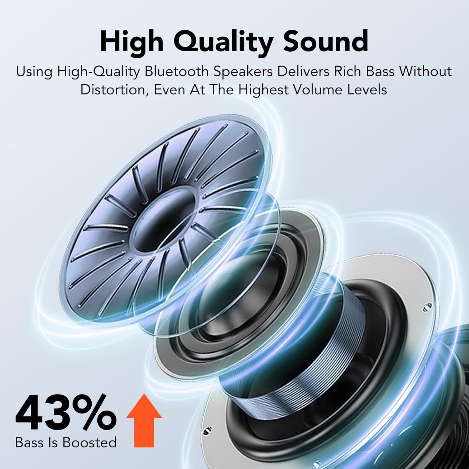 Thumbnail 4 de Bluetooth-Lautsprecher mit Handyständer (IP7) und verstellbarem Metallhalter – tragbare Musikbox in Schwarz