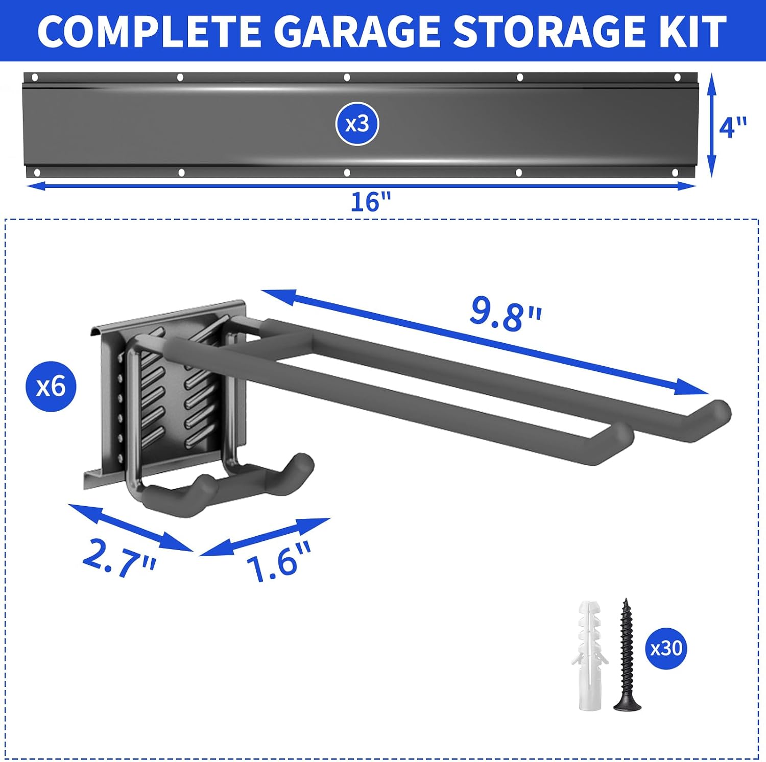 Thumbnail 6 de CRXCRC Garage Tool Organizer, 48-Inch