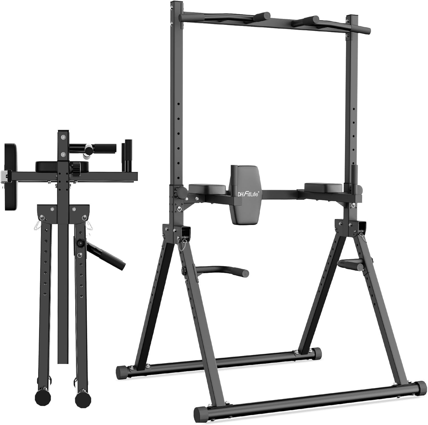 DH FitLife Power Tower Pliable : station de dips et tractions autonome jusqu’à 210 kg