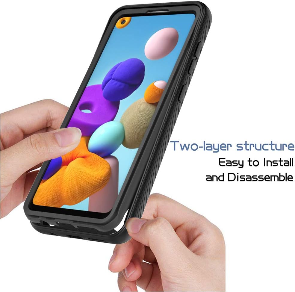 Thumbnail 3 de CENHUFO Samsung A21S Case with Built‑in Screen Protector 360° Rugged Black