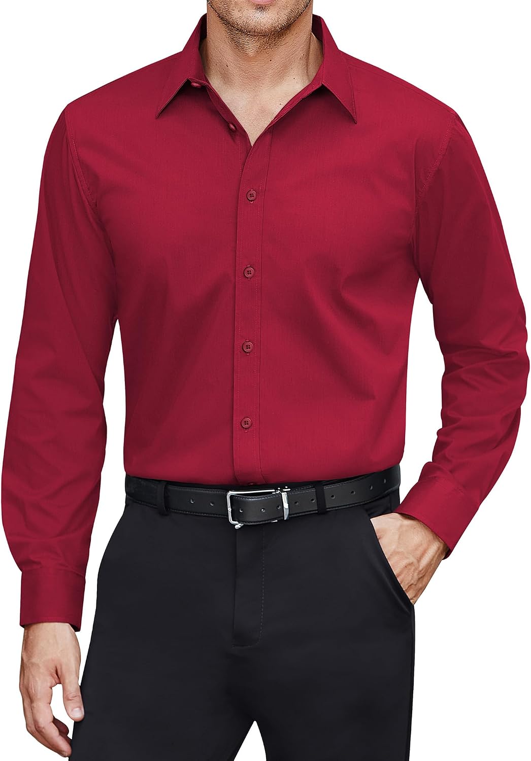 Thumbnail 6 de J.VER Men's Long Sleeve Dress Shirt with Stain Shield and Stretch