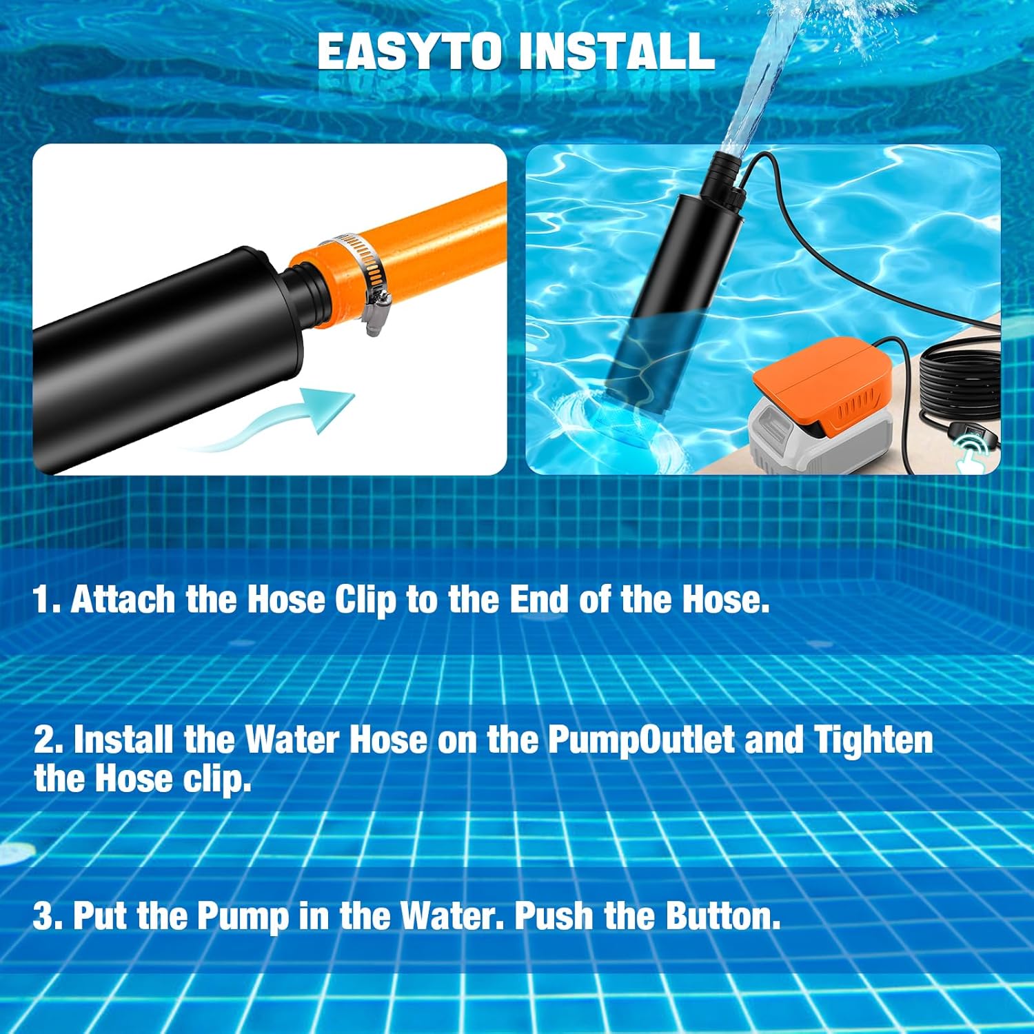 Detalle de Tragbare Wasserpumpe 120 W für 12 V