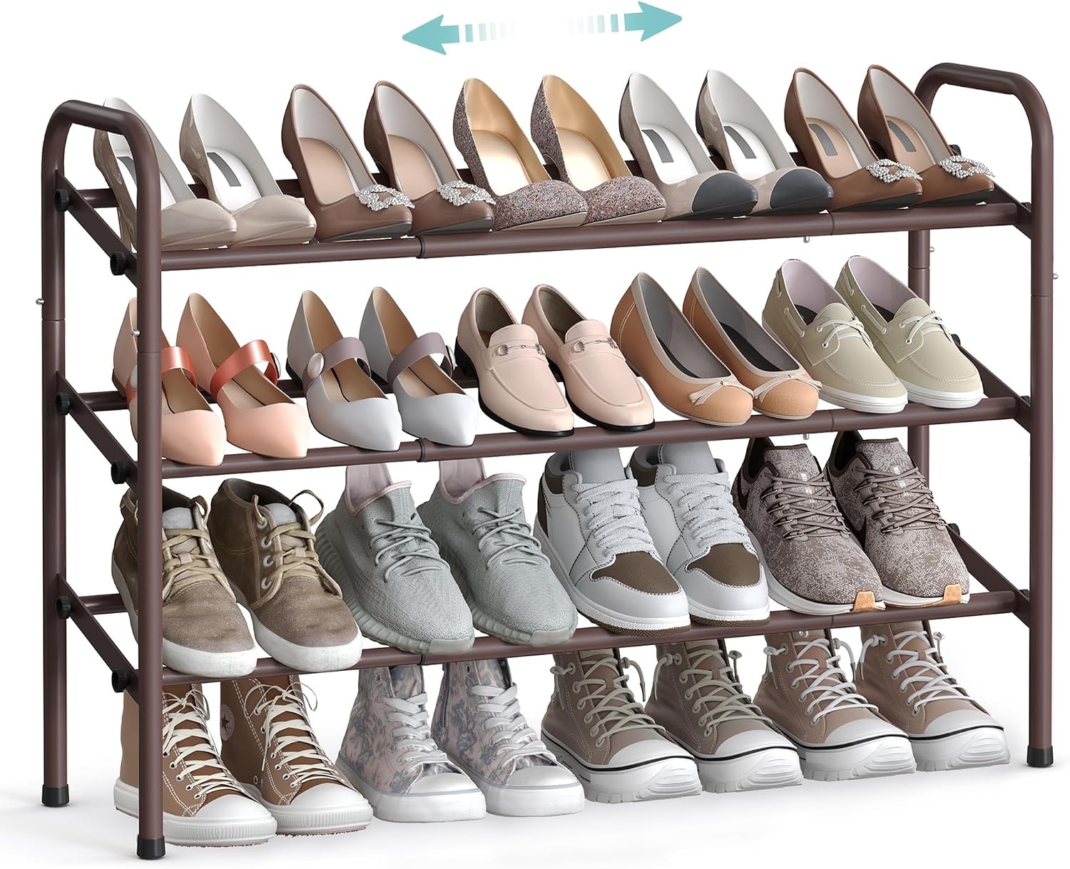Imagen de SONGMICS Étagère à Chaussures 3 Niveaux Bronze en OfertitasTOP