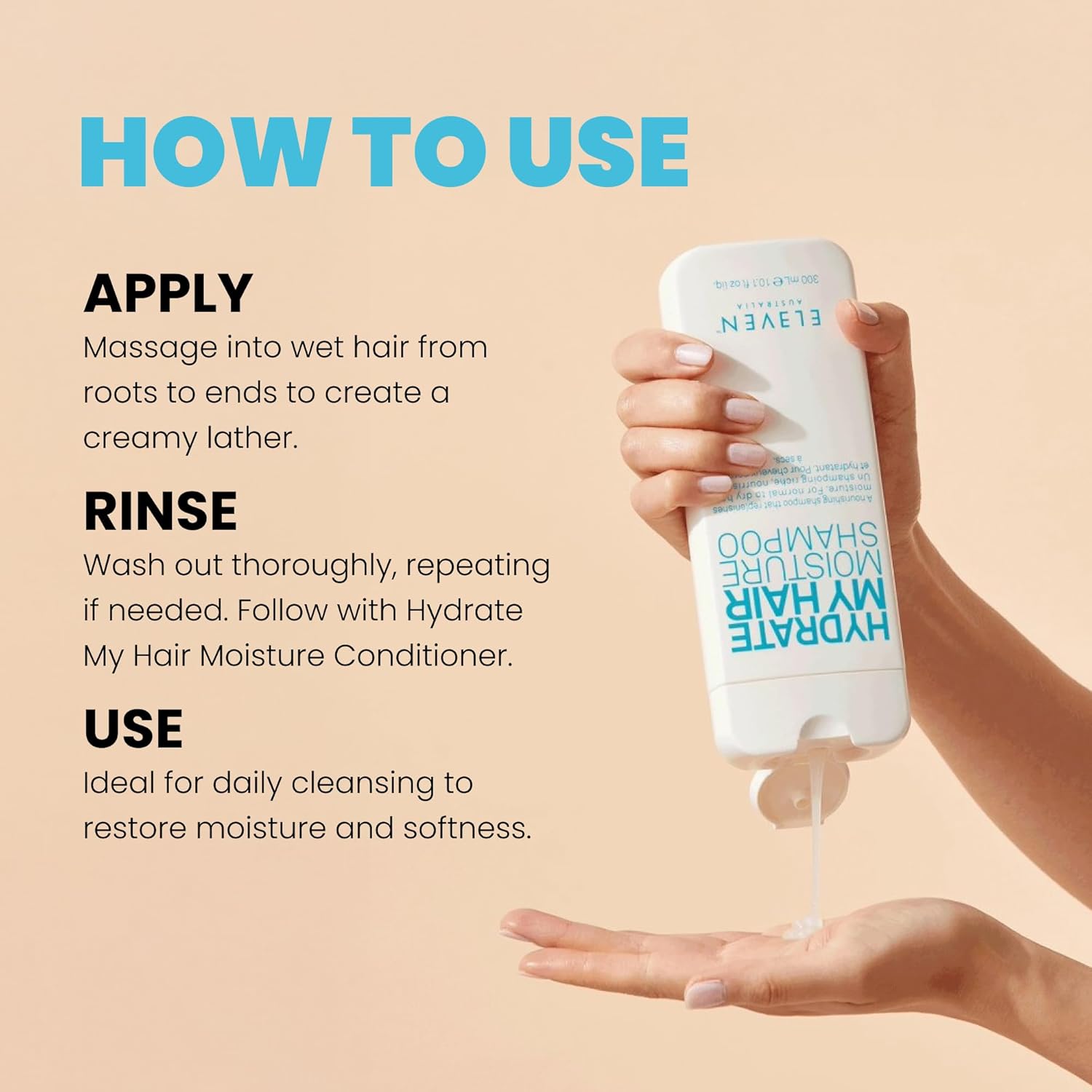 Thumbnail 3 de ELEVEN AUSTRALIA Hydrate My Hair Moisture Shampoo – Soin hydratant quotidien pour tous les climats