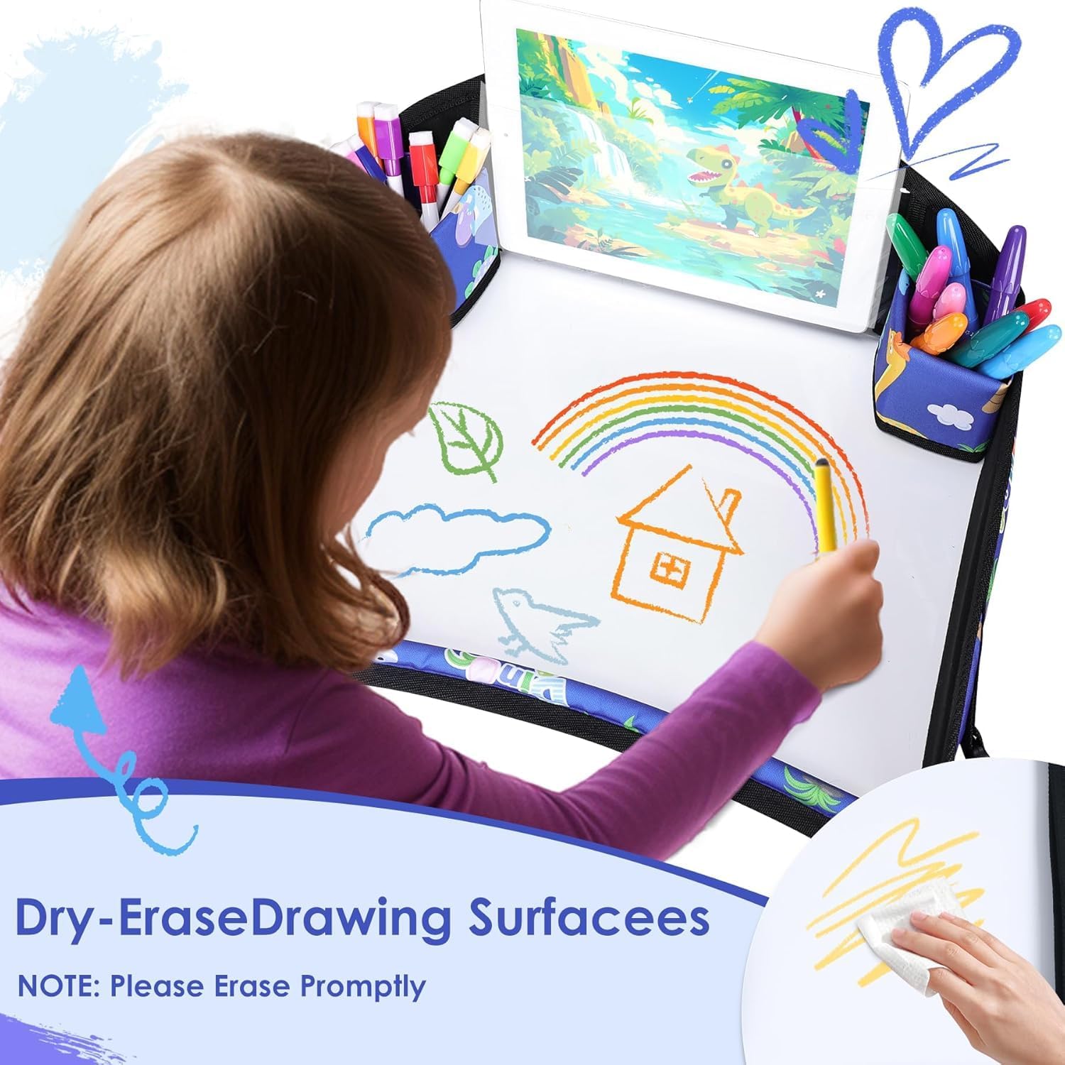 Thumbnail 2 de WENRENER Kids Travel Tray for Car Seats