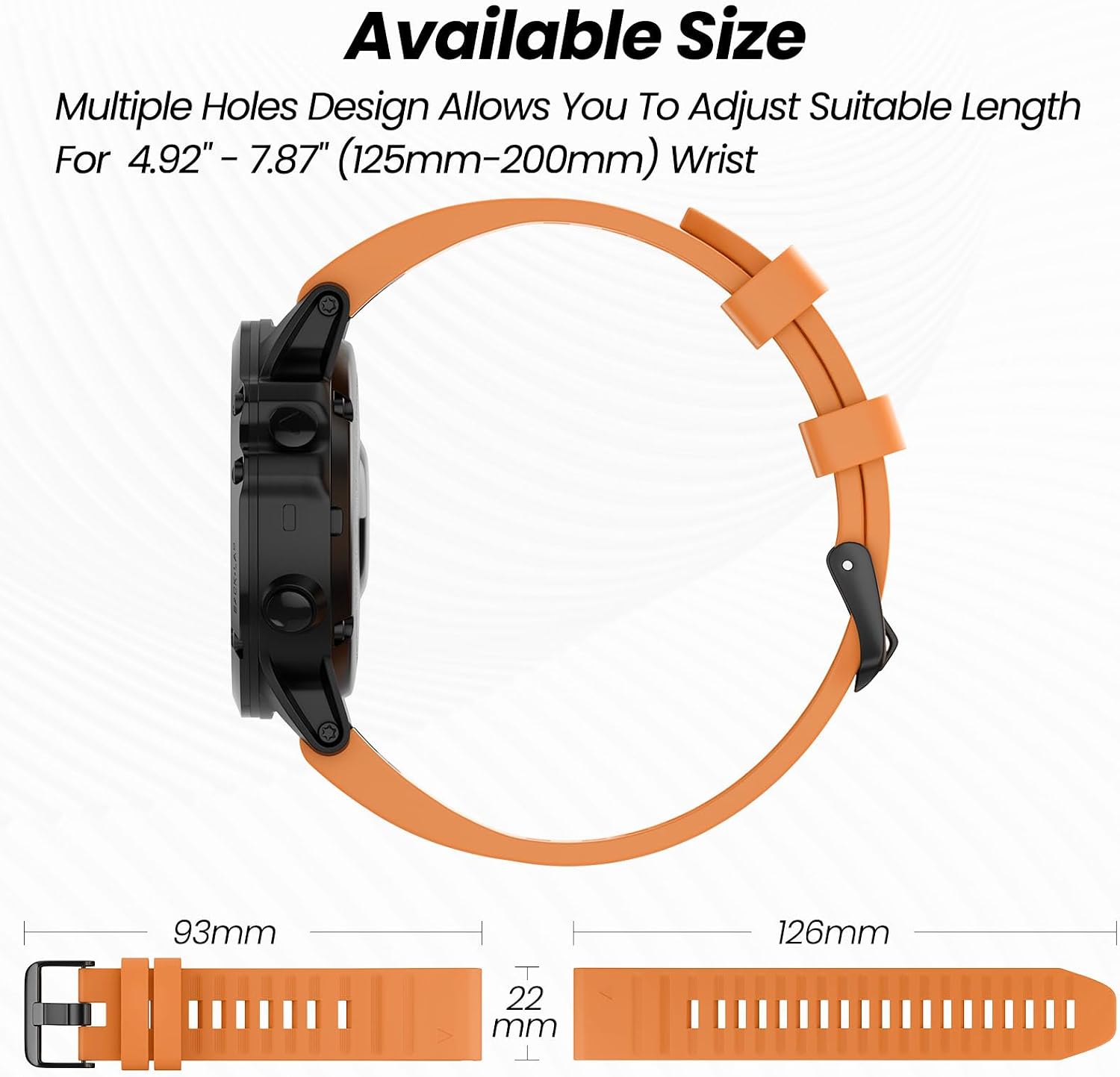 Thumbnail 5 de Tuocal 22mm QuickFit Strap for Garmin Fenix Series and More