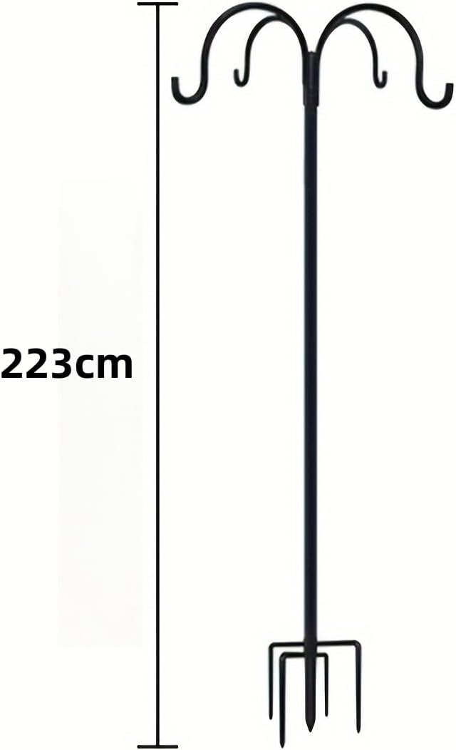 QUZGVEXA adjustable bird feeder pole with multi-hook hanging station (223cm)