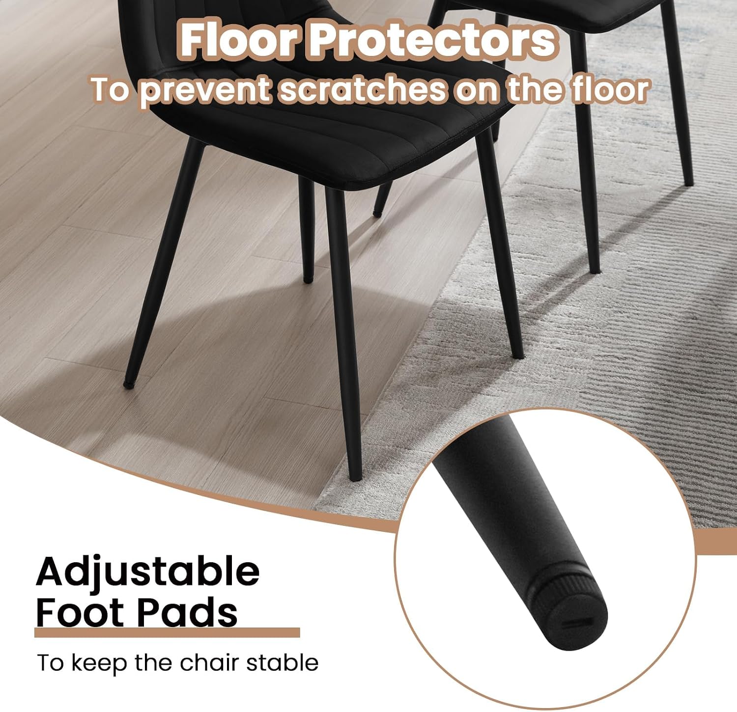 Thumbnail 6 de Klihome Esszimmerstühle 4er Set, 150 kg
